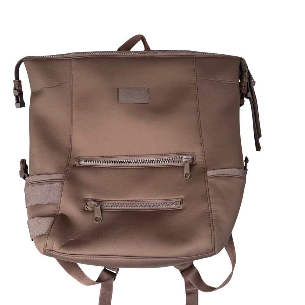 Dagne Dover Neoprene Dakota Backpack Brown Gorpcore Travel Work School Large - Picture 9 of 16